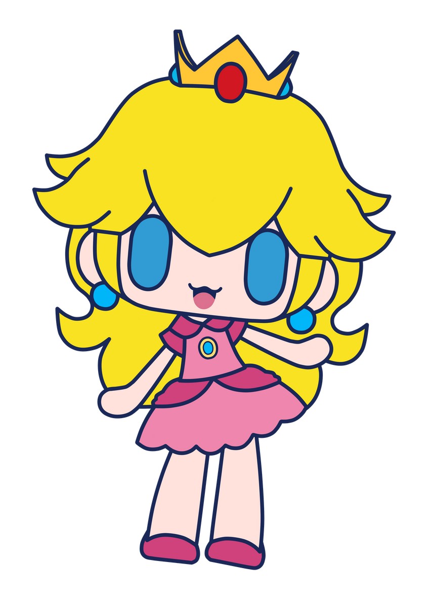 princess peach (mario) drawn by rin-girl