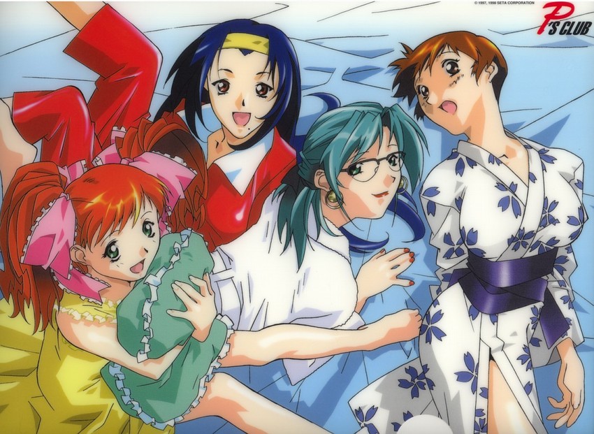 toyohara etsuko, asahina yurina, asahina natsuki, and randou serika (super real mahjong) drawn by tanaka_ryou