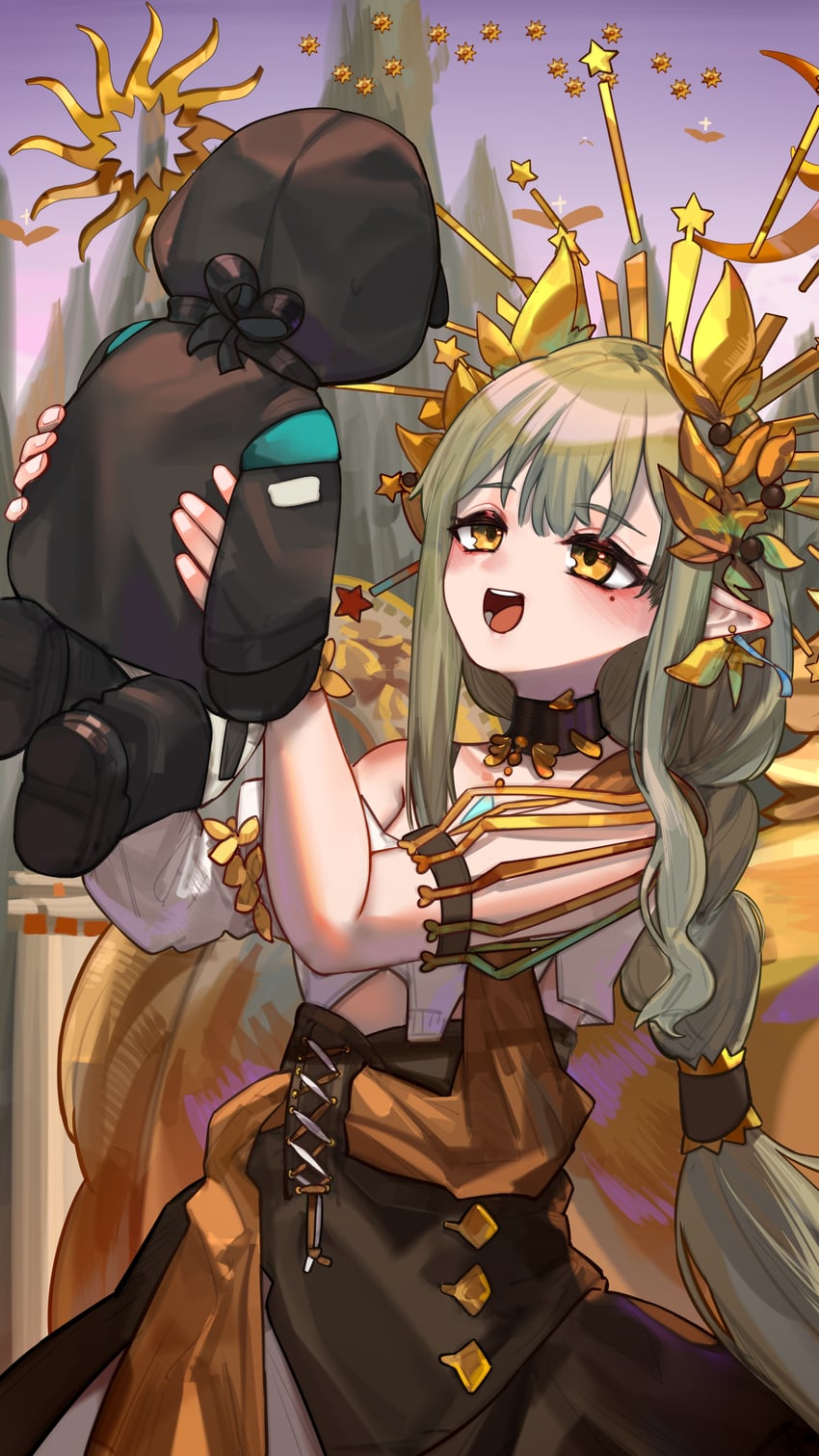 doctor and muelsyse (arknights and 1 more) drawn by kourou_(kouroukun)