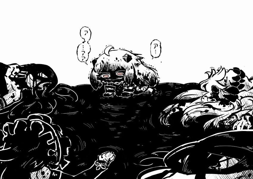 northern ocean princess, isolated island oni, midway princess, and battleship water oni (kantai collection) drawn by tanaka_kusao