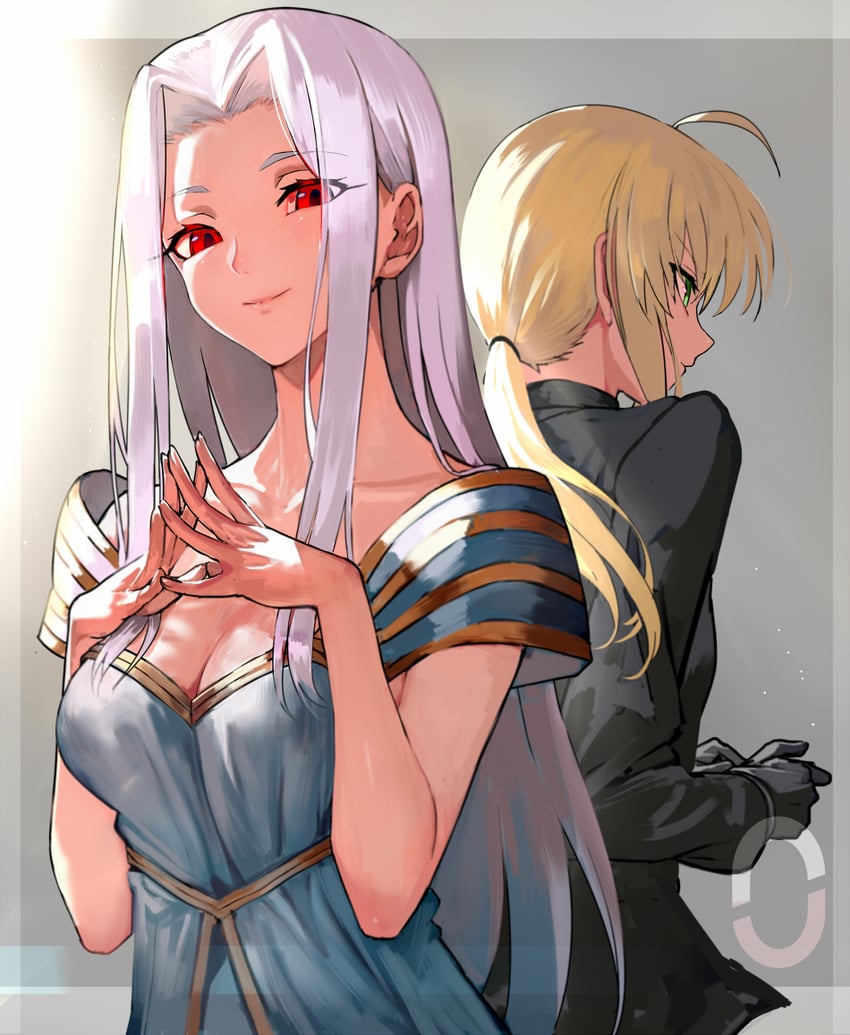 artoria pendragon, saber, and irisviel von einzbern (fate and 1 more) drawn by walzrj