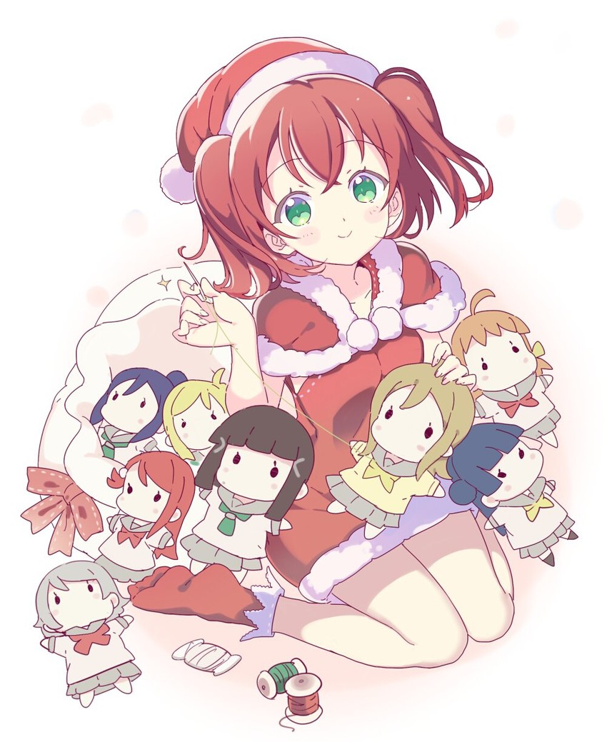 watanabe you, tsushima yoshiko, sakurauchi riko, takami chika, matsuura kanan, and 4 more (love live! and 1 more) drawn by rassie_s