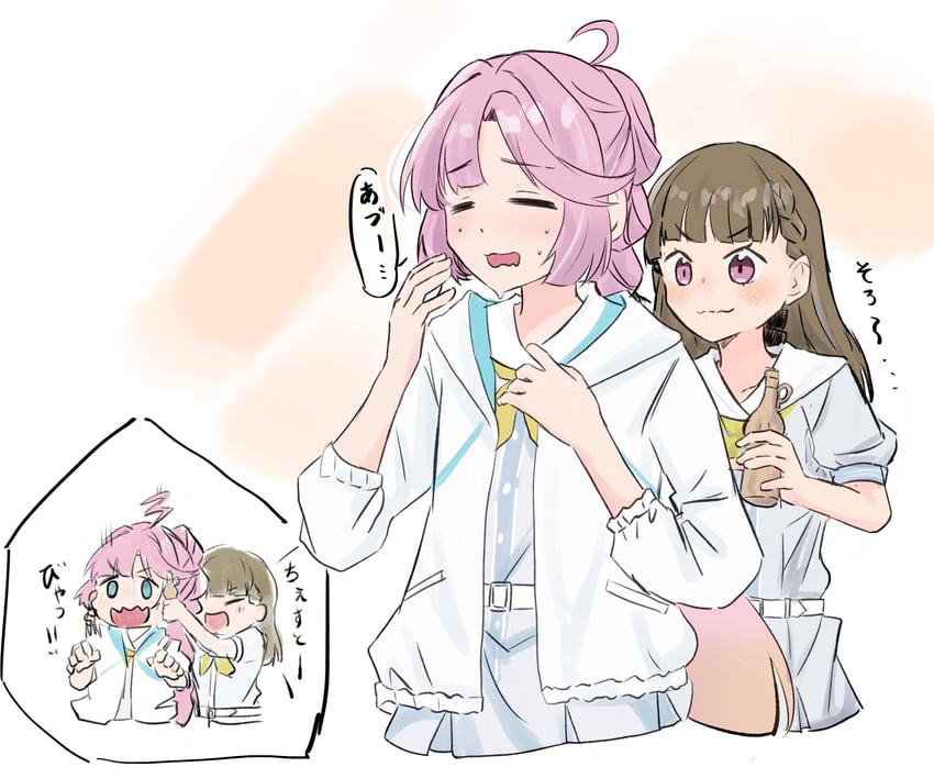 anyoji hime and kachimachi kosuzu (love live! and 2 more) drawn by kisaragi_yukitora