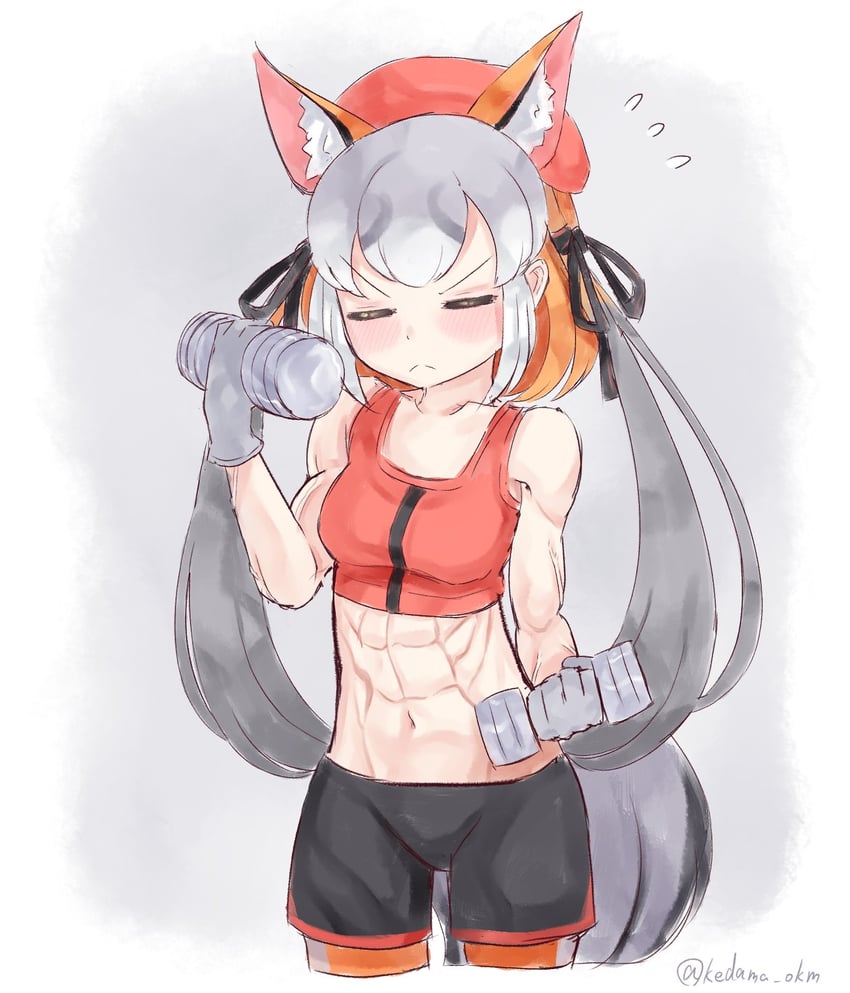 island fox (kemono friends and 1 more) drawn by kedama_(ughugjydthjdf)