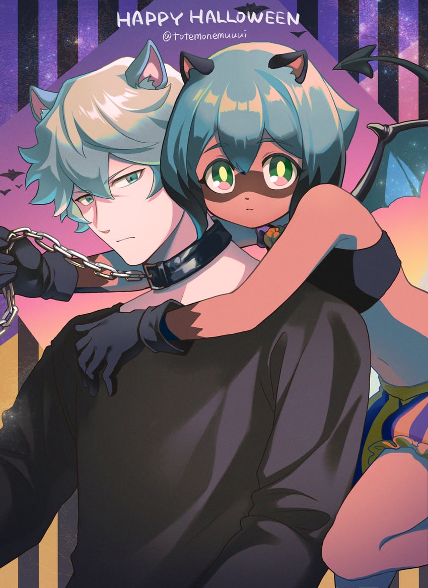 kagemori michiru and ogami shirou (brand new animal) drawn by totemonemuuui