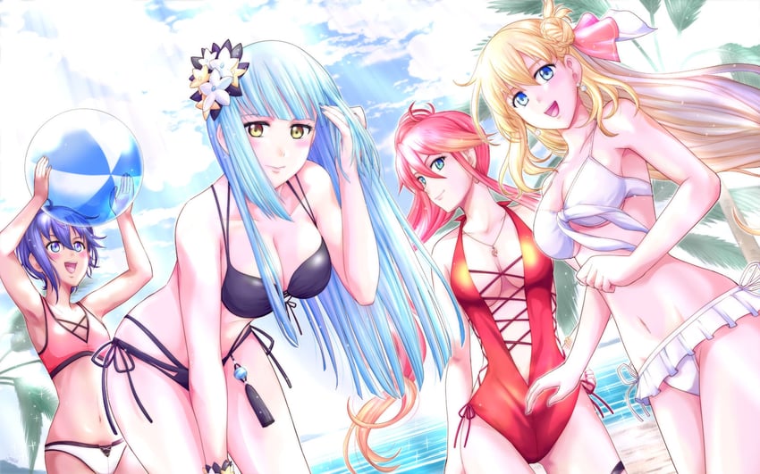 agnes claudel, judith lanster, risette twinings, and feri al-fayed (eiyuu densetsu and 2 more) drawn by xiacheng_tatsuya