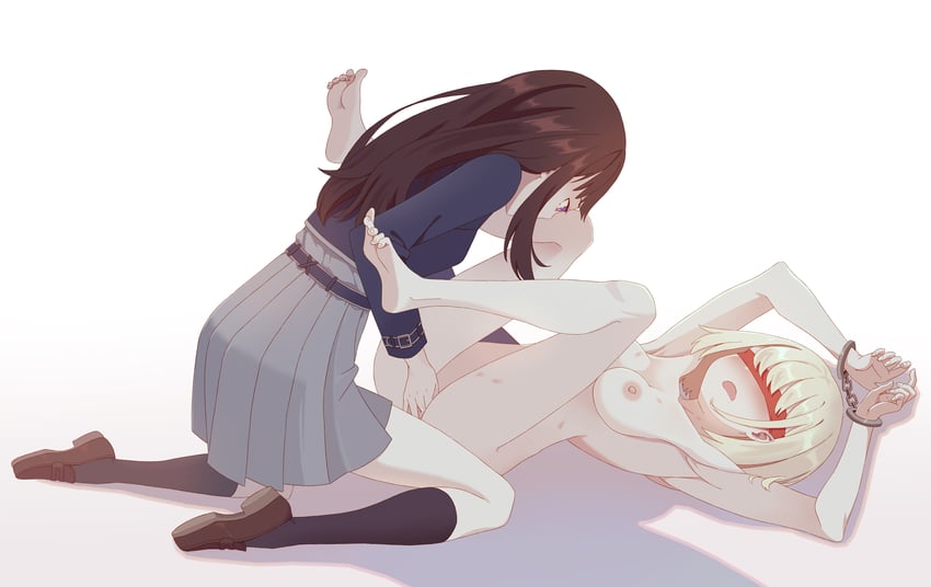 nishikigi chisato and inoue takina (lycoris recoil) drawn by tonht