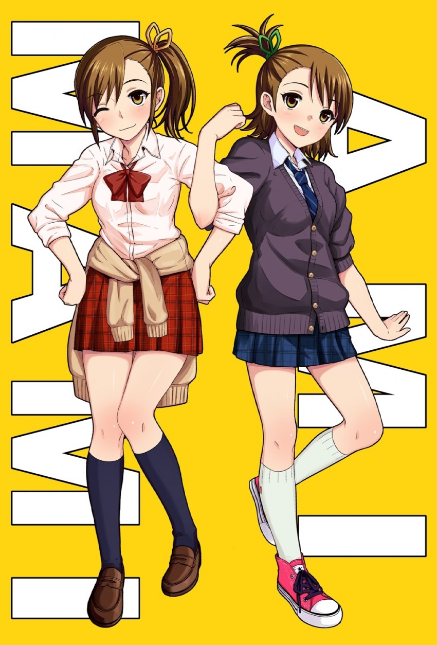 futami mami and futami ami (idolmaster) drawn by tokita_arumi