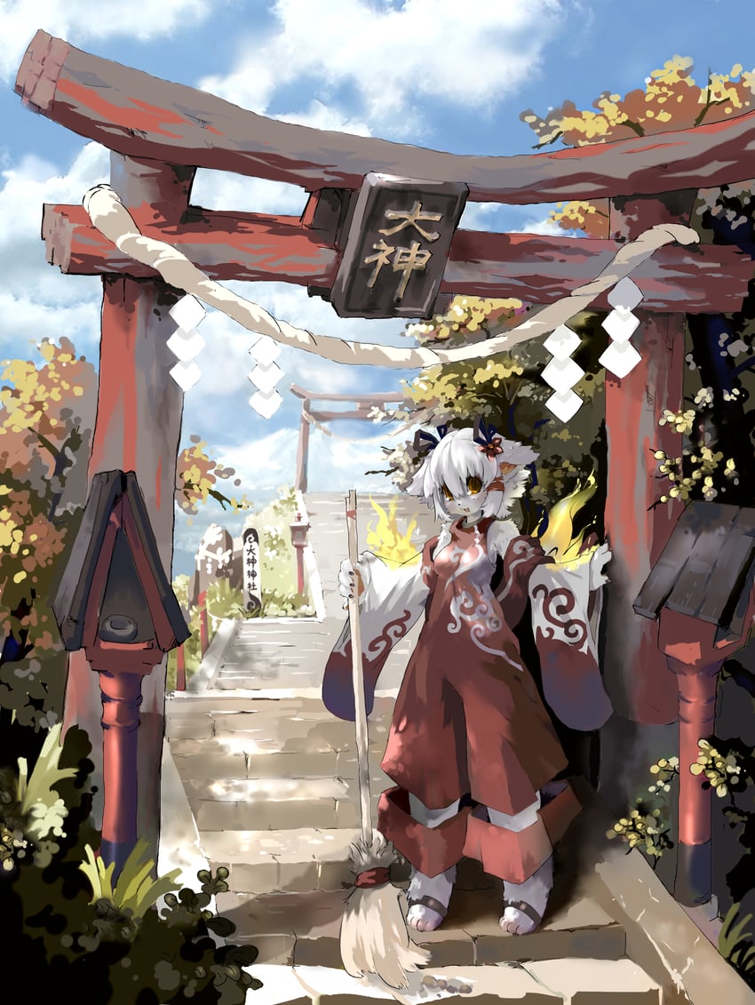 hikari the spirit wolf (original and 1 more) drawn by tyson_tan