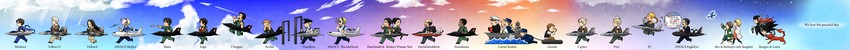 larry foulke, mobius 1, cipher, kei nagase, yellow 13, and 8 more (ace combat and 3 more) drawn by inaba_tomoe
