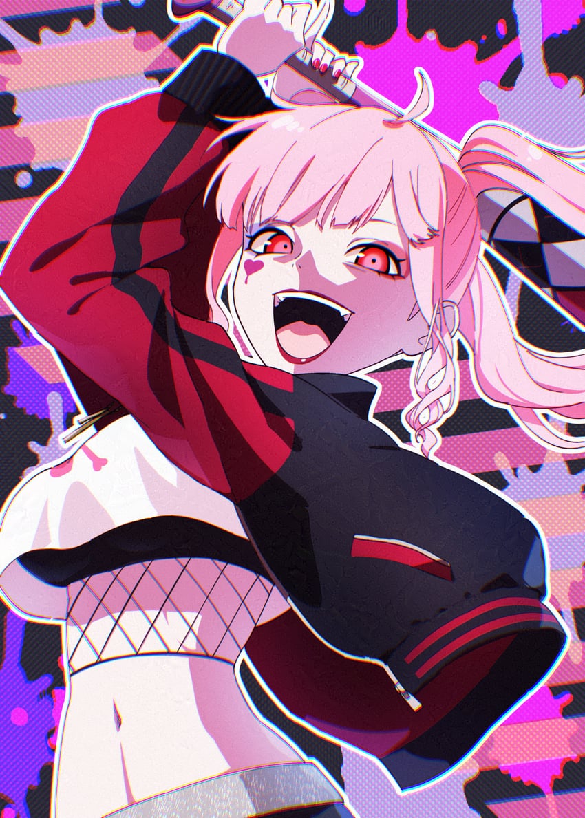 mori calliope and harley quinn (hololive and 3 more) drawn by uni_(maru231)
