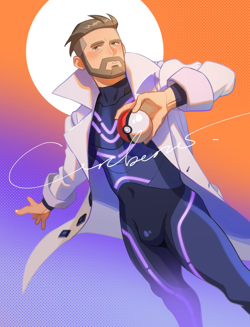professor turo (pokemon and 1 more) drawn by cerberus_arts