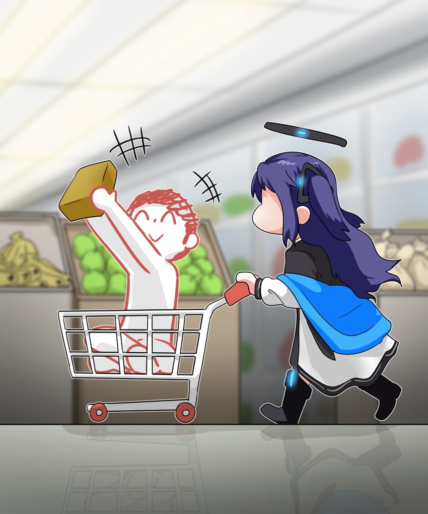 sensei, yuuka, and doodle sensei (blue archive) drawn by c/h