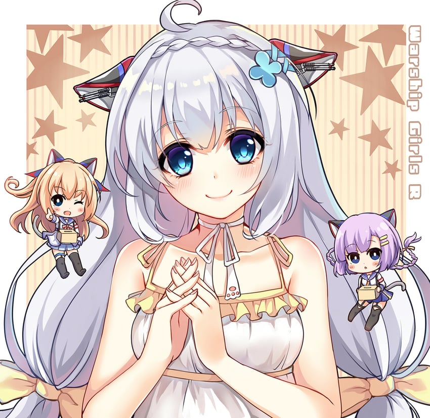 converse, claxton, and dyson (warship girls r) drawn by hasu_(velicia)