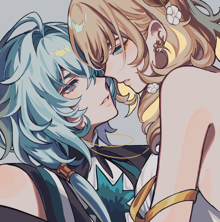 aglaea and anaxa (honkai and 1 more) drawn by wahoo