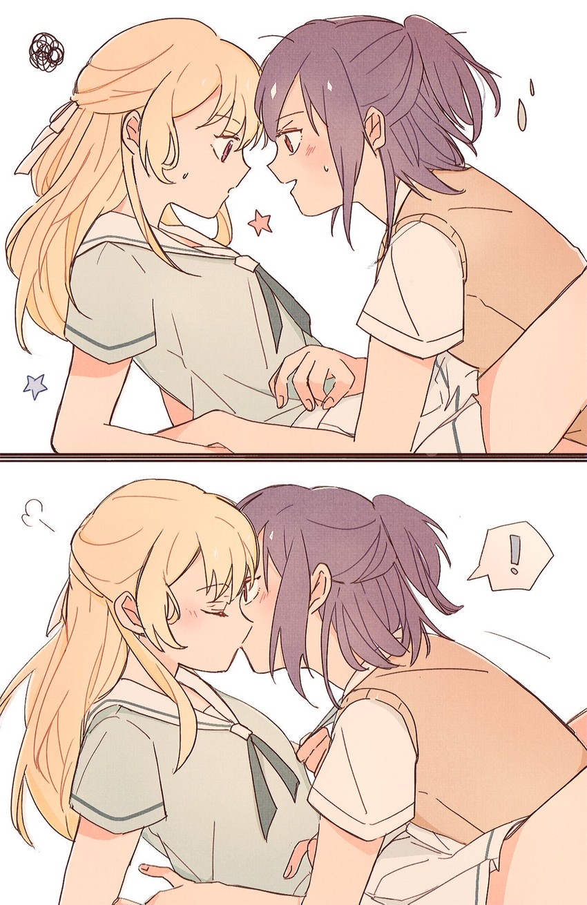 shirasagi chisato and seta kaoru (bang dream!) drawn by seri_(vyrlw)
