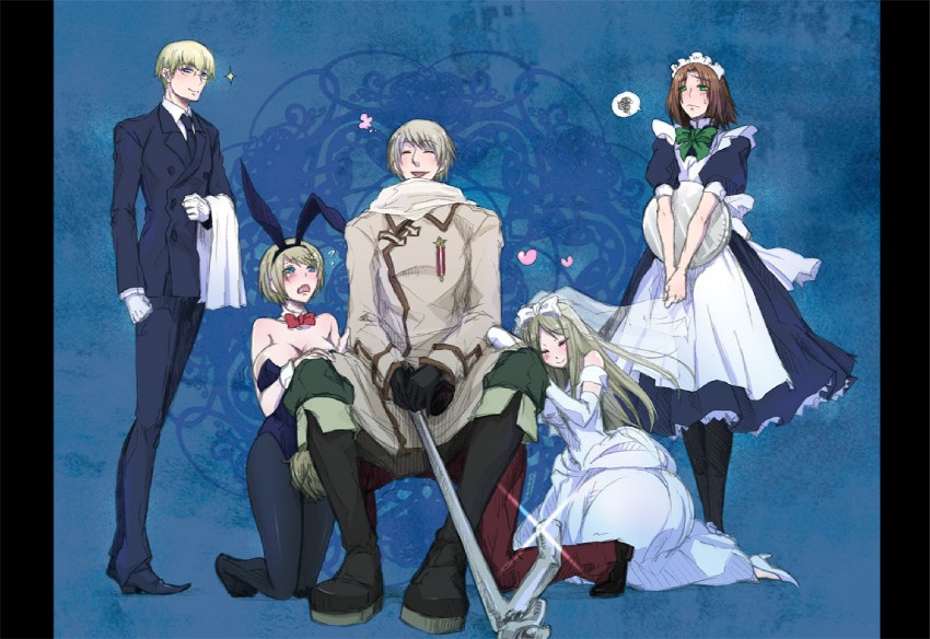 russia, belarus, ukraine, lithuania, latvia, and 1 more (axis powers hetalia) drawn by dougan_calpis_con