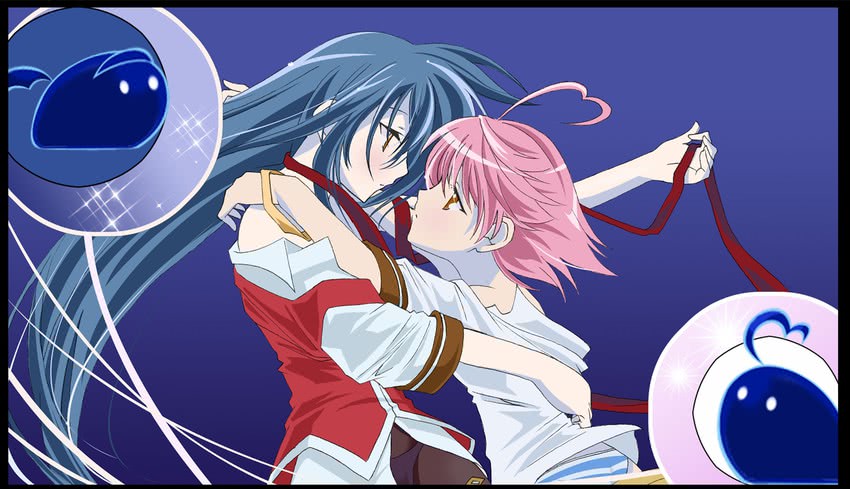 aino heart and tsuzura saki (arcana heart) drawn by hisou_noa