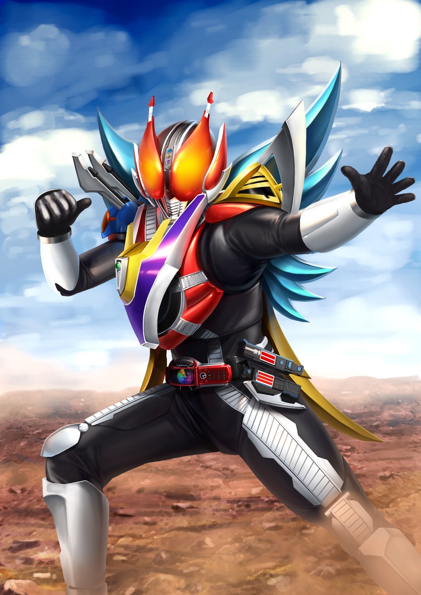 kamen rider den-o and kamen rider den-o super climax form (kamen rider and 1 more) drawn by hokuto_(hokuto_pk)