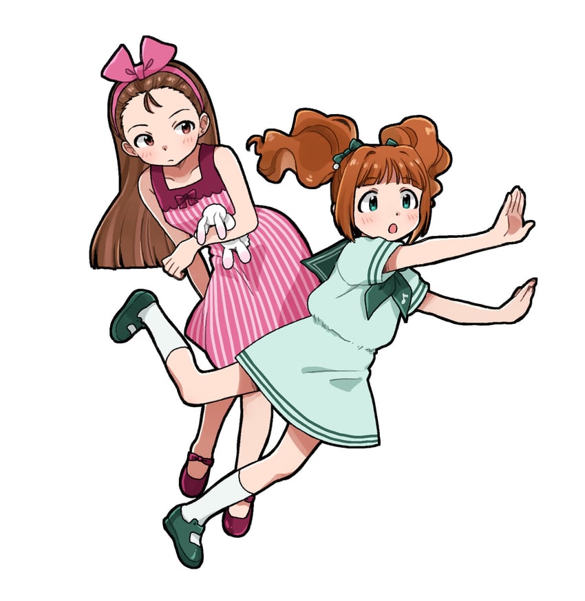 minase iori, takatsuki yayoi, and usa-chan (idolmaster and 1 more) drawn by naruse_ill