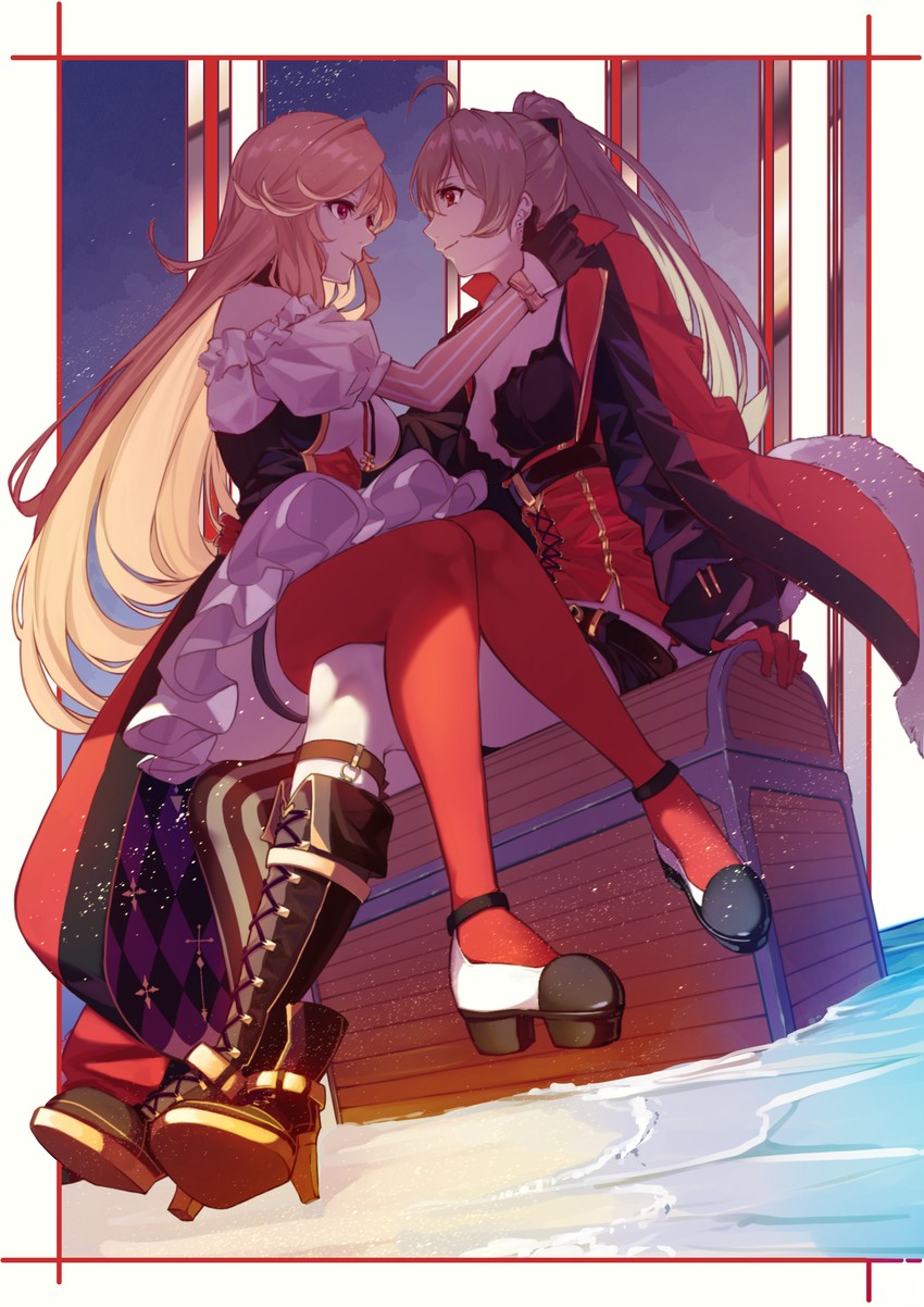 jean bart and richelieu (azur lane) drawn by hatski.sin