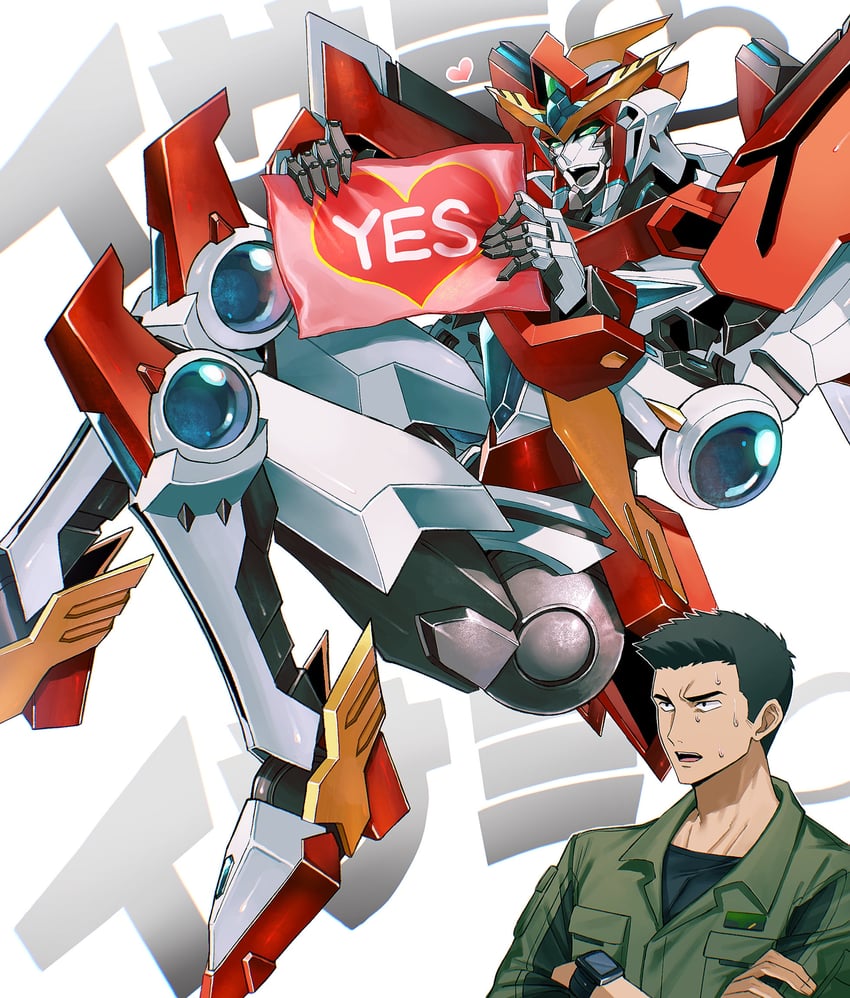 ao isami and bravern (yuuki bakuhatsu bang bravern) drawn by kuruto.