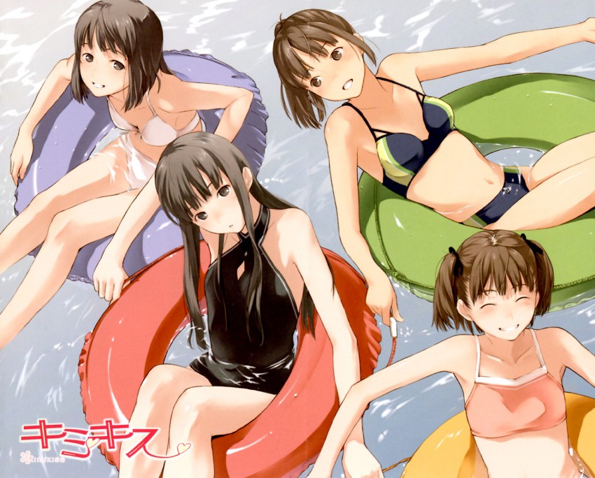futami eriko, sakino asuka, shijou mitsuki, and aihara nana (kimi kiss) drawn by kamo_(gafas)