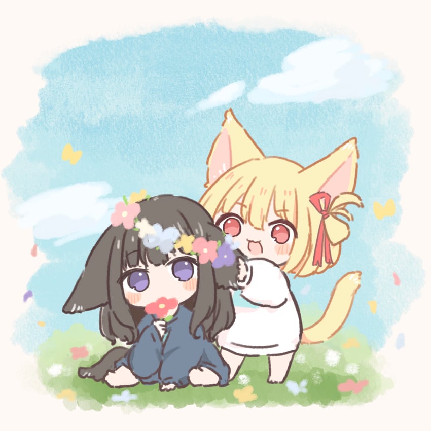 nishikigi chisato and inoue takina (lycoris recoil) drawn by hanaya_102