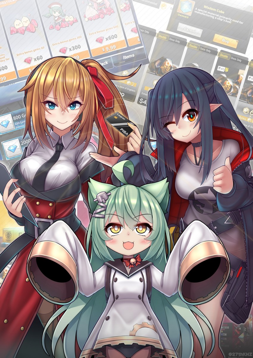 manjuu, akashi, kalina, closure, and glowworm (arknights and 2 more) drawn by kuronekozero