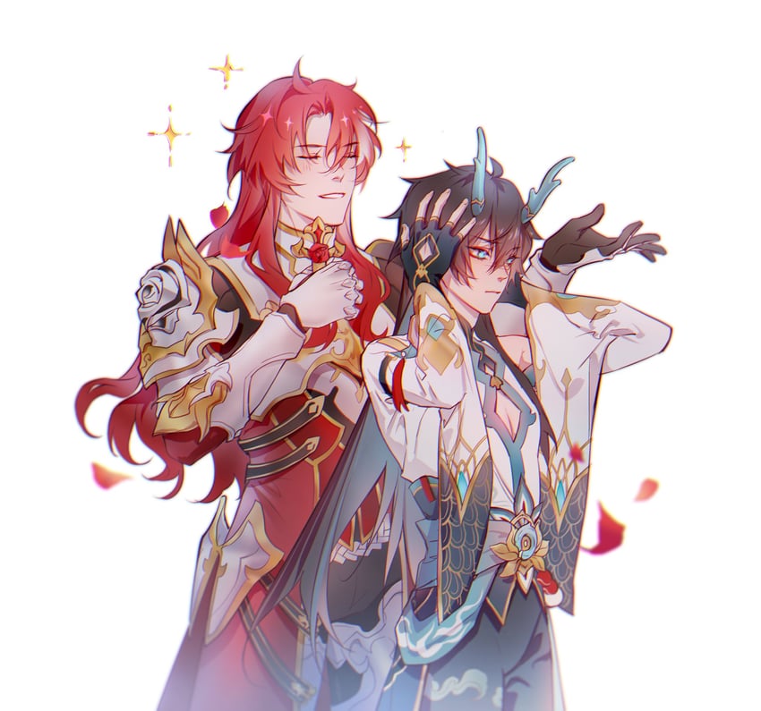 dan heng and argenti (honkai and 1 more) drawn by dt_tb