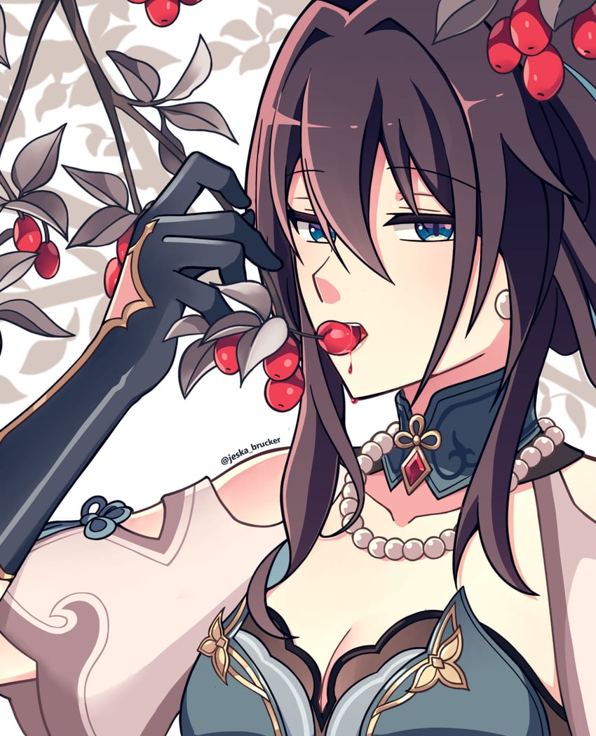ruan mei (honkai and 1 more) drawn by jeska_brucker