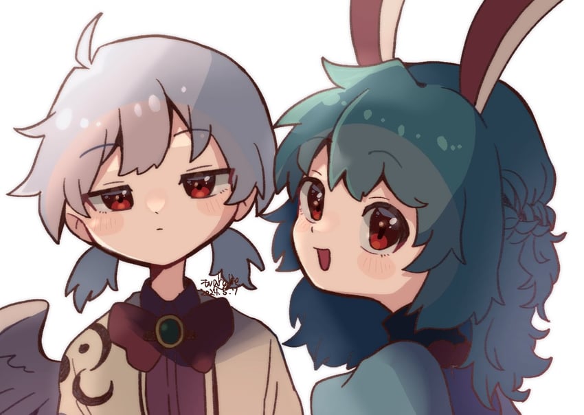 kishin sagume and seiran (touhou) drawn by warabe_(be-san)