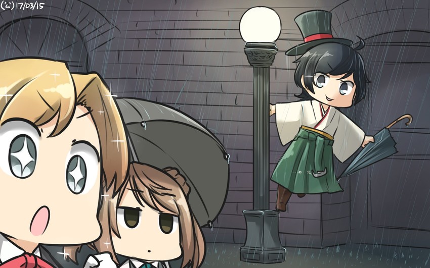 michishio, maikaze, and matsukaze (kantai collection and 1 more) drawn by hamu_koutarou