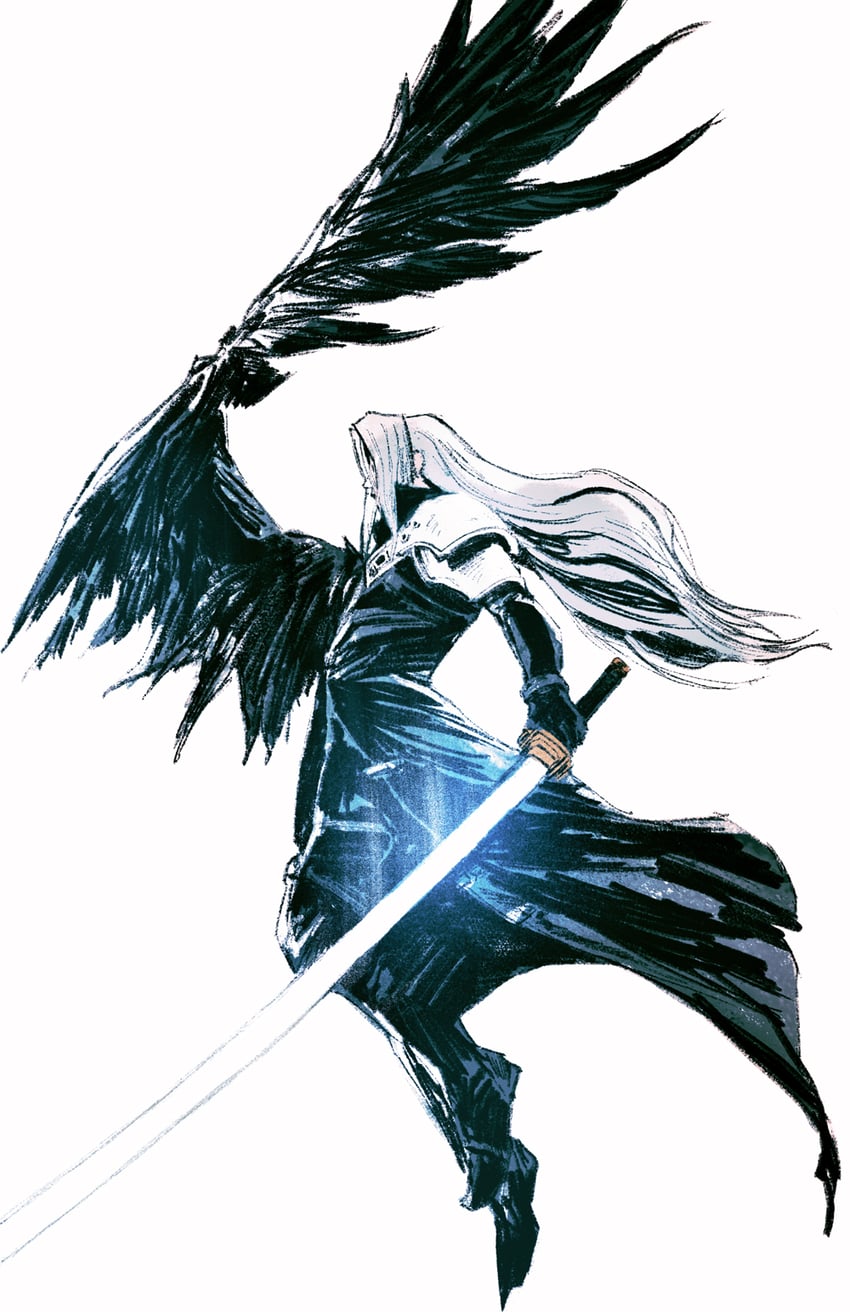 sephiroth (final fantasy and 2 more) drawn by chun_lo