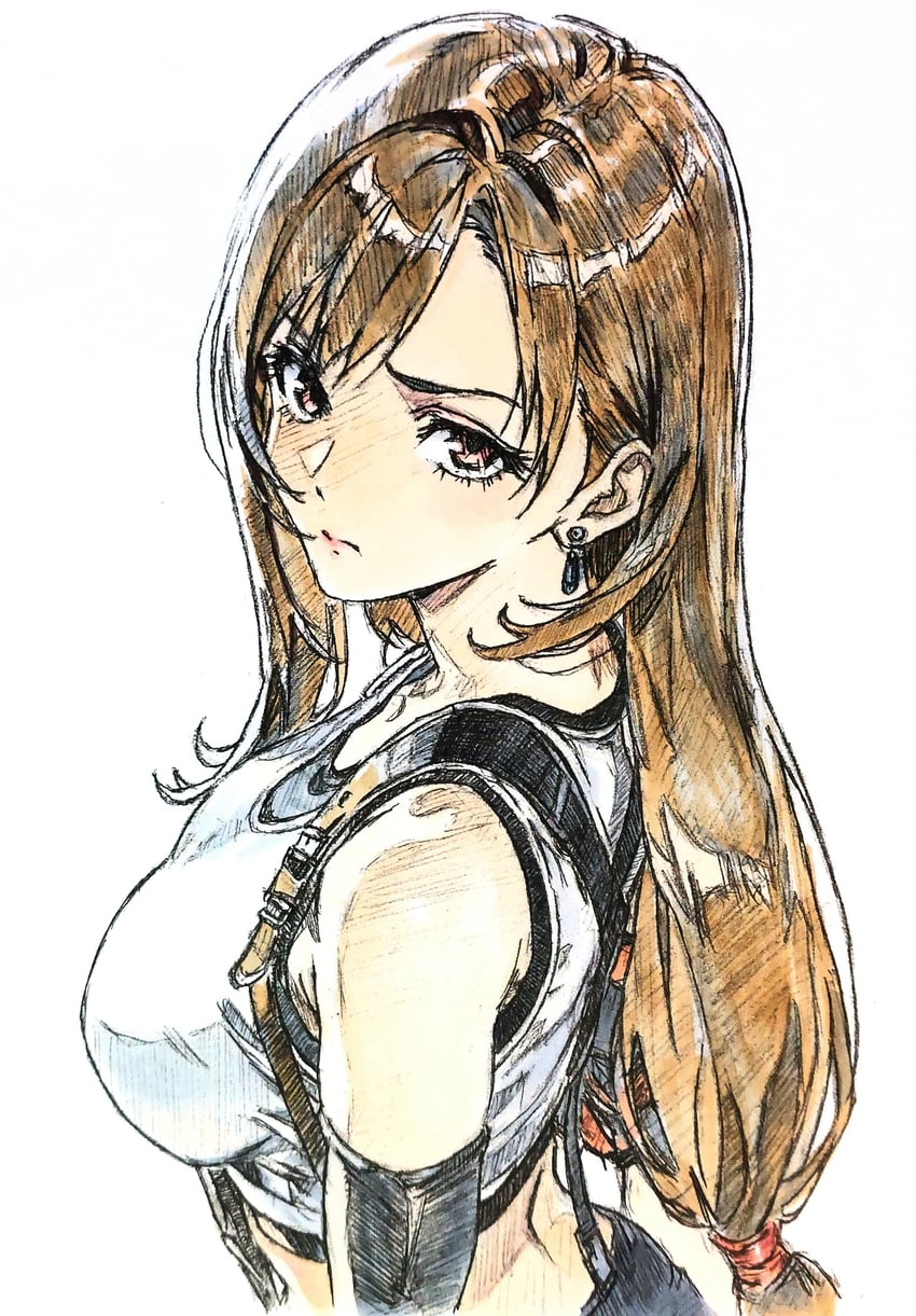 tifa lockhart (final fantasy and 2 more) drawn by i4teruz