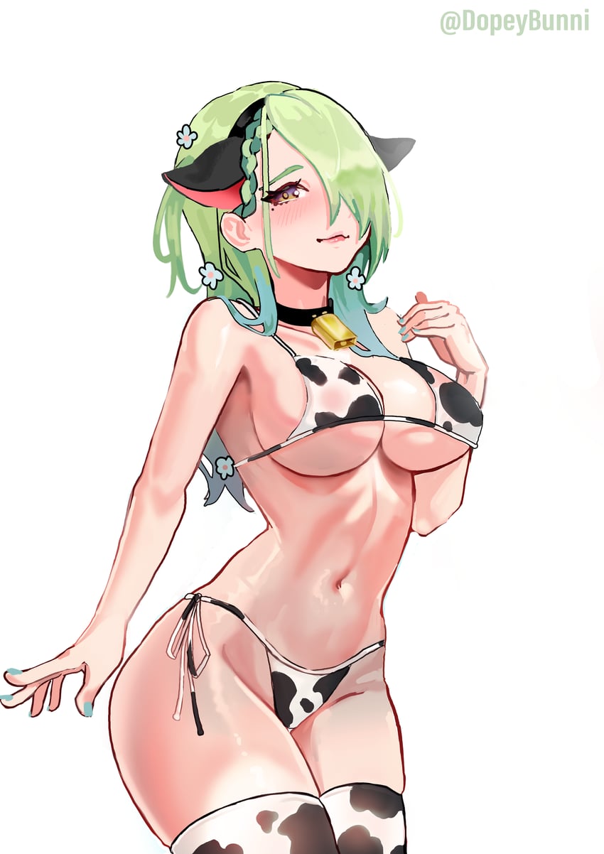 ceres fauna (hololive and 1 more) drawn by dopeybunni
