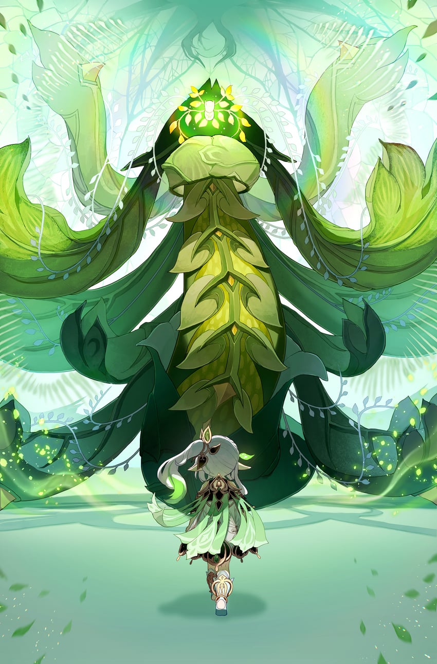 nahida, apep, and guardian of apep's oasis (genshin impact) drawn by maigogo05