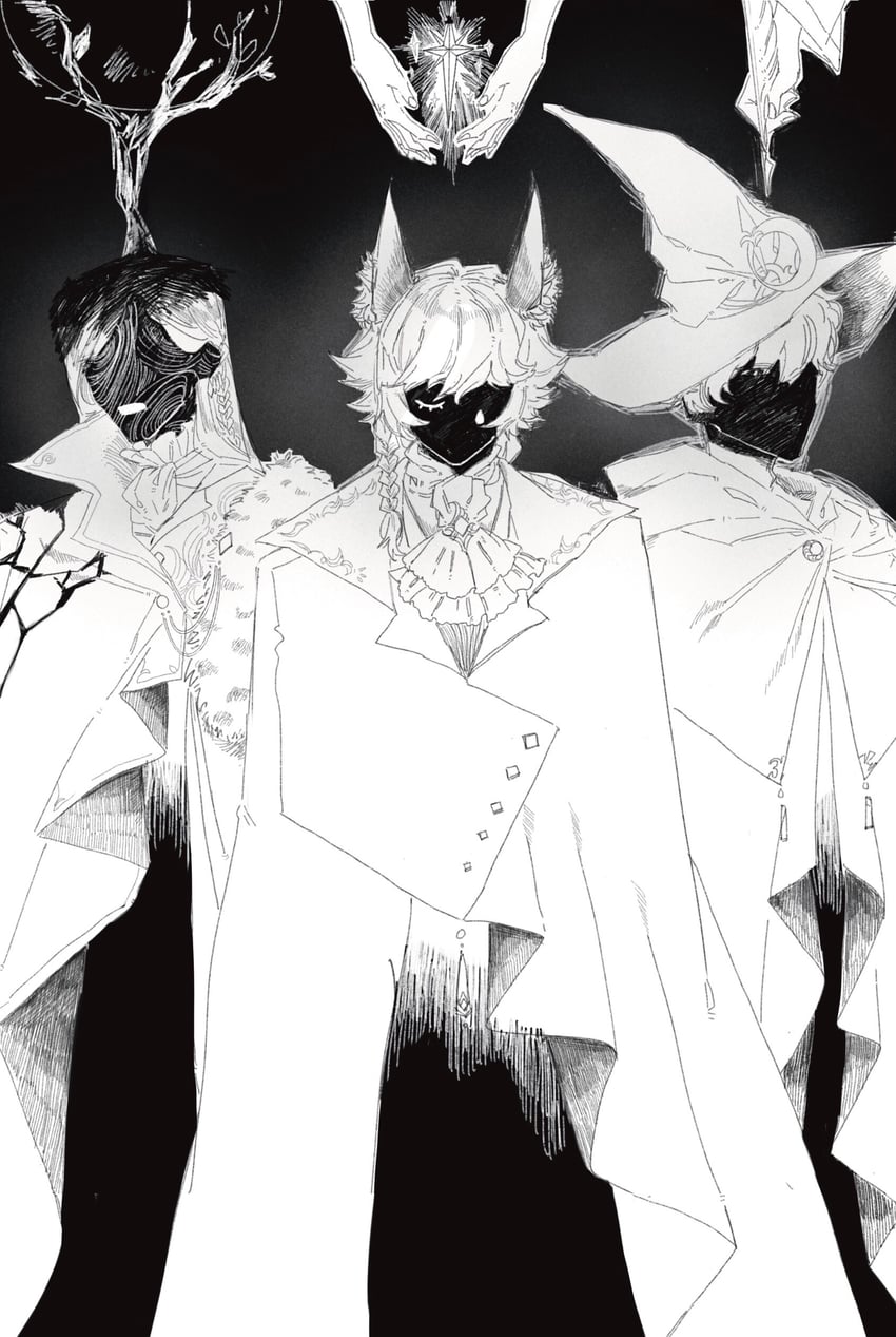 amon, evernight goddess, mr. door, adam, antigonus, and 1 more (lord of the mysteries) drawn by politelemon