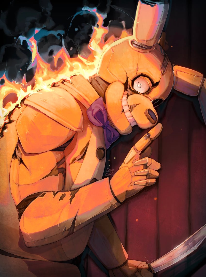 spring bonnie (five nights at freddy's) drawn by rorokonaa