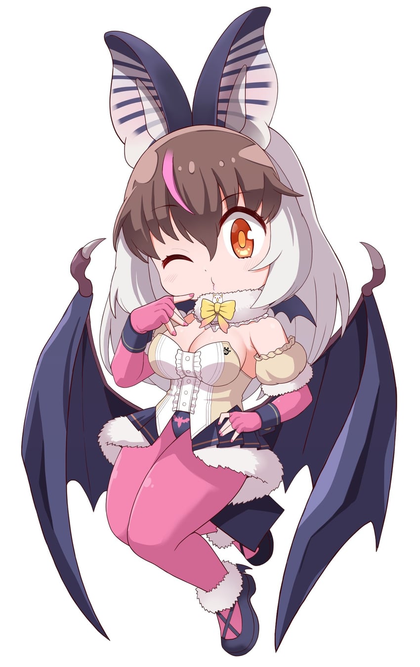 brown long-eared bat (kemono friends and 1 more) drawn by rakugaki_arai
