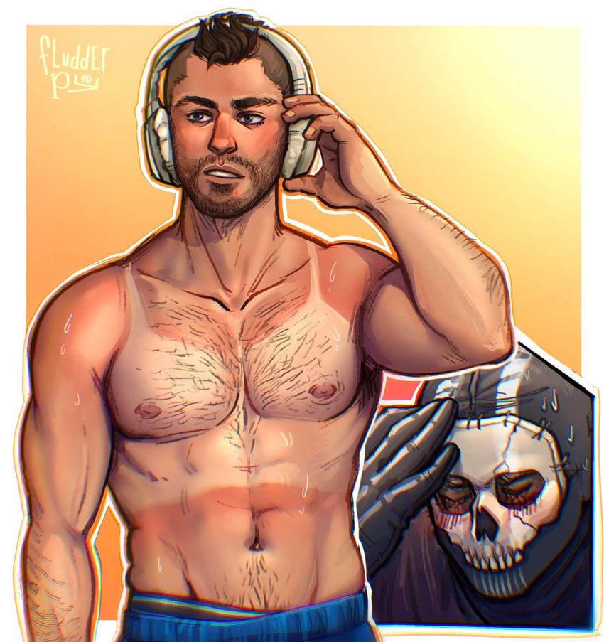 ghost and soap (call of duty and 1 more) drawn by shell_(fludderpy)