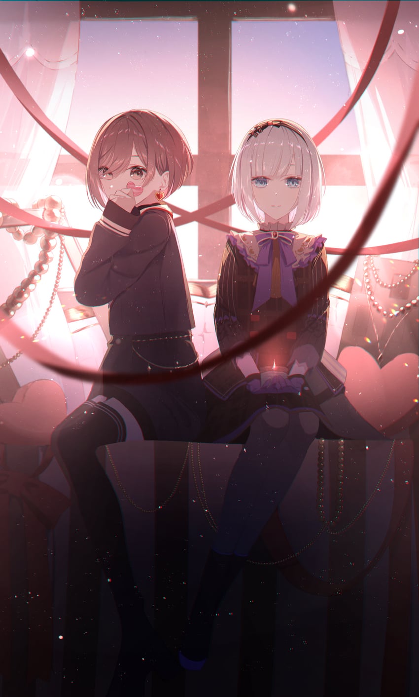 shinonome ena and yoisaki kanade (project sekai) drawn by howless
