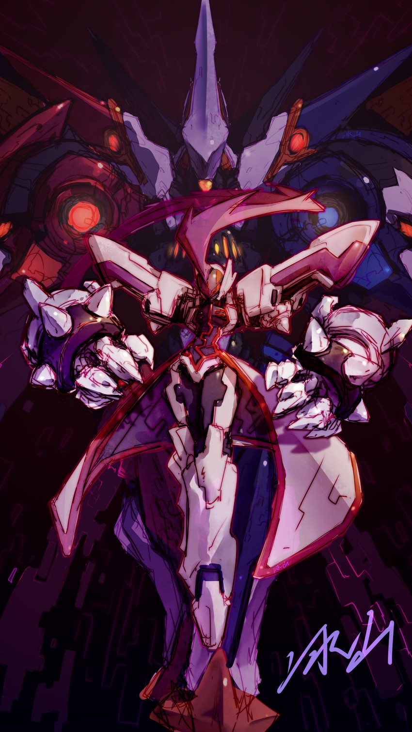 omega (mega man and 2 more) drawn by bingshan