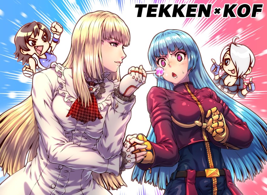 angel, kula diamond, kazama asuka, and lili (the king of fighters and 1 more) drawn by kuroshio_(zung-man)