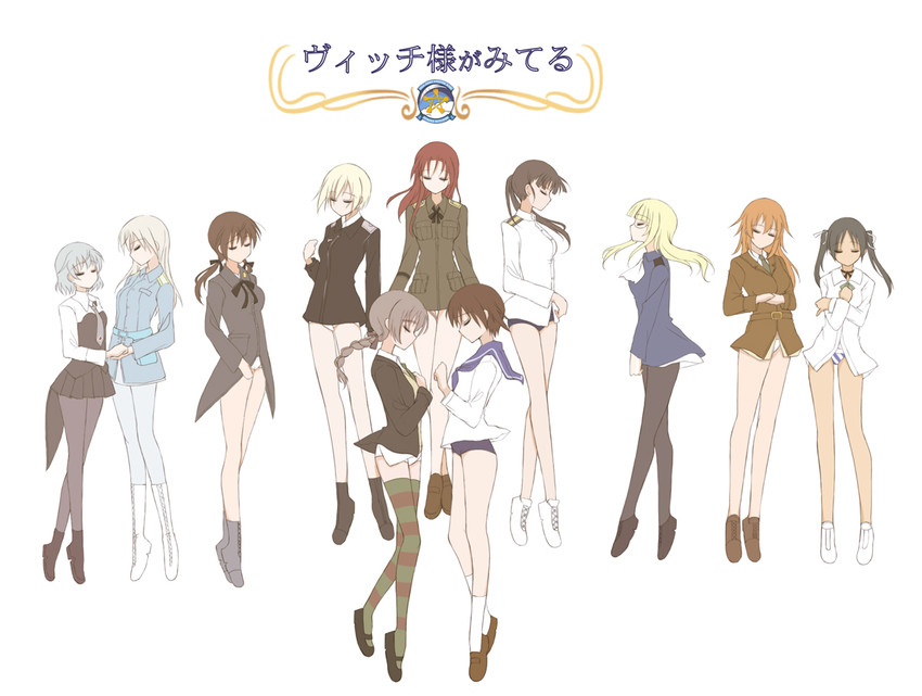 sanya v. litvyak, eila ilmatar juutilainen, miyafuji yoshika, erica hartmann, gertrud barkhorn, and 6 more (world witches series and 2 more) drawn by kanata_(sentiment)