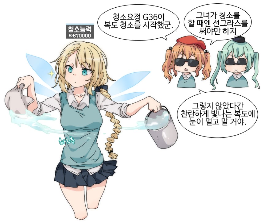 g36, micro uzi, and sten mkii (girls' frontline) drawn by sidarim