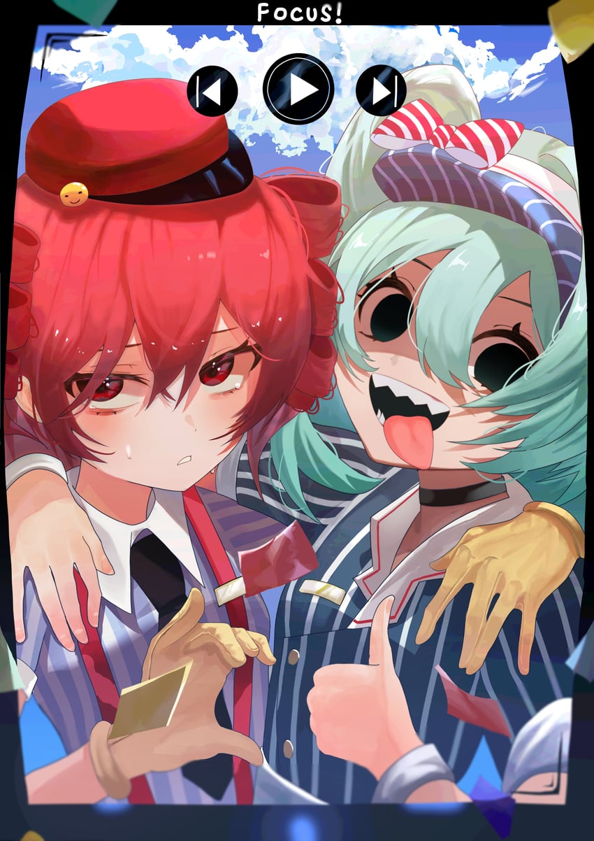 hatsune miku and kasane teto (vocaloid and 2 more) drawn by hurikawa