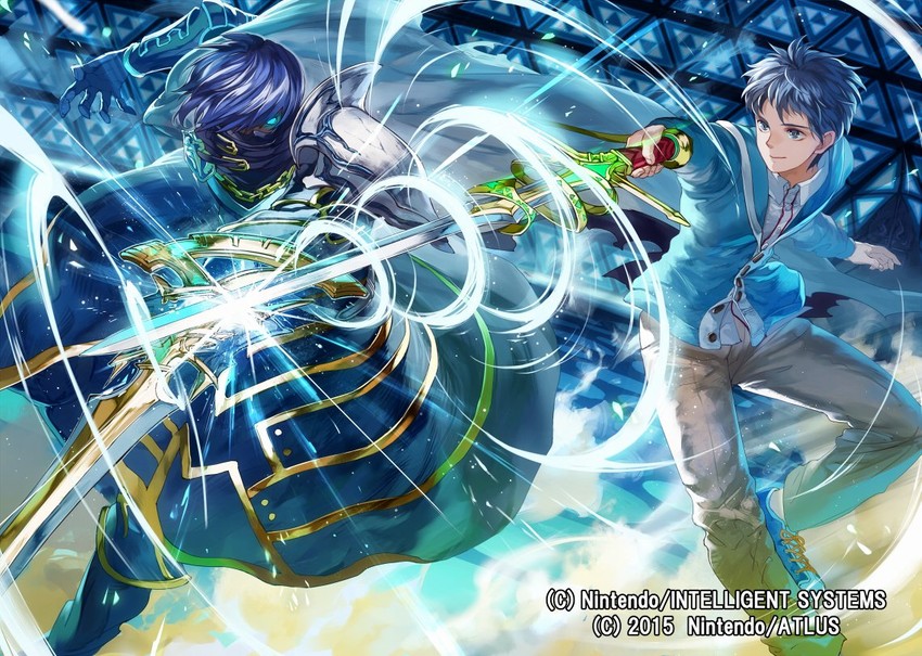 chrom and aoi itsuki (fire emblem and 2 more) drawn by mayo_(becky2006)