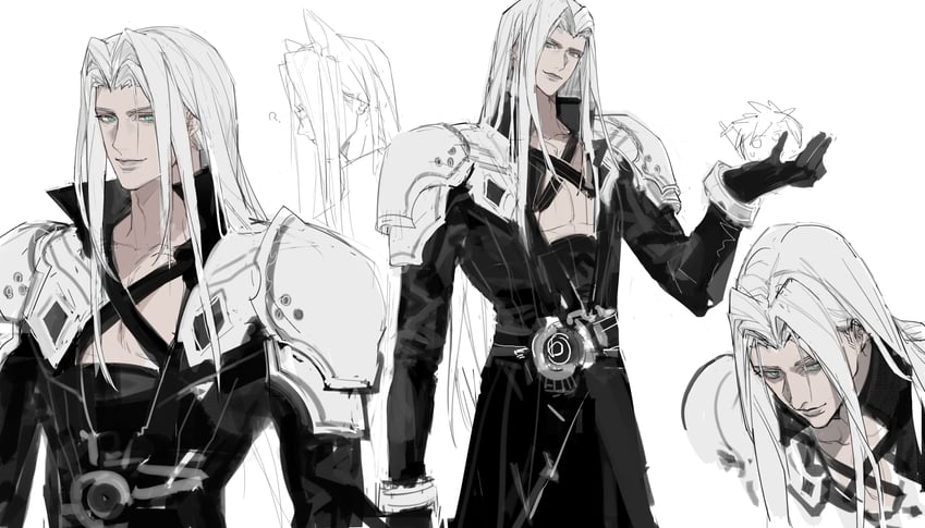 cloud strife and sephiroth (final fantasy and 2 more) drawn by rainwangt