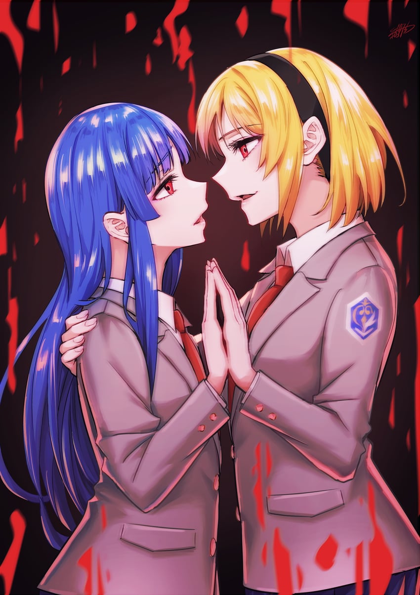 furude rika and houjou satoko (higurashi no naku koro ni and 1 more) drawn by yuinochiri04